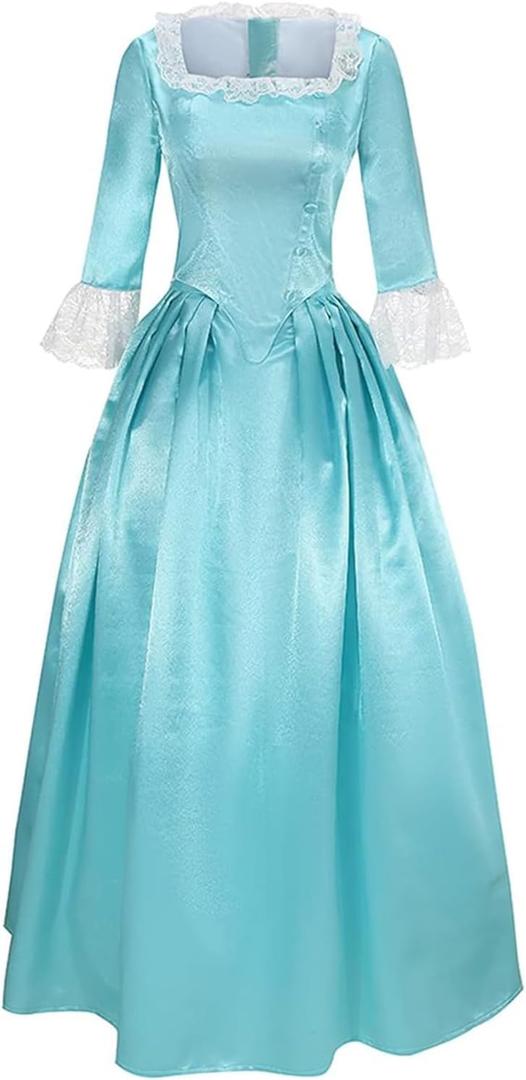 Yejue Women's Royal Princess Costume Medieval Victorian Stage Dress for Opera Theatre Cosplay, M