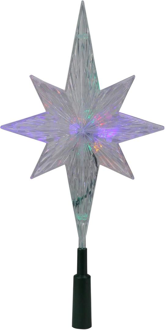 Kurt Adler 11.25-Inch UL Polar Star Treetop with LED Color-Changing Light