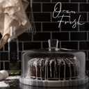 Galashield Marble Cake Stand with Dome | Cake Plate with Glass Dome Cake Cover