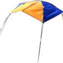 Pilarmuture Inflatable Kayak Awning Canopy,Boat Sun Shade Shelter,2 Persons Boat Sun Shelter Sailboat Awning Cover Fishing Canopy Tent Sun Shade and Protection(Size:S,55.12x47.24 inch)