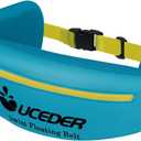 UCEDER Swim Flotation Belt for Adults, Adjustable Swim Belt with Zippered Pocket & Quick Release Buckle,3-Section EPE Swimming Buoyancy Belt, Ideal for Water Aerobics, Pool Training, Aqua Jogging
