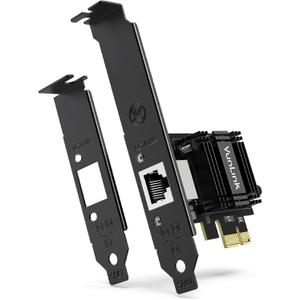 10Gb PCIe Network Card, VunLink 10GbE RJ45 Ethernet Card with Realtek RTL8127AT, Multi-Gig 10G/5G/2.5G/1G NIC Adapter for PC, NAS & Server, PCIe 4.0 x1, Windows 10/11/Linux