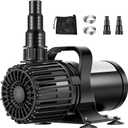 VIVOHOME 100W 1600GPH Submersible Water Pump with 180 Seamless Adjustable Nozzle and Barrier Bag for Koi Pond Waterfall Fountains Fish Tank