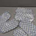 SOIDRAM Checkered Makeup Bag Preppy Cosmetic Bag Bulk Blue Makeup Pouch Personalize Travel Toiletry Bag Organizer Cute DIY Makeup Brushes Storage Bag for Women