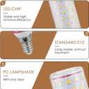 2 x E12 LED Corn Light Bulbs,12W Warm Light 3000K, Equivalent to 100W E12 Halogen Bulbs,AC 110-220V, 360 Beam Angle,Small Edison Screw SES LED Corn Lamp, Not Dimmable, Pack of 4