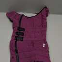 Lovelonglong Warm Dog Coat Double Layers Dog Vest, 4 Legs Covered Windproof Waterproof Reflective Warm Dog Vest Outdoor Skating Dog Costume for Corgis Dachshund Dog Purple D-M