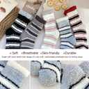 Womens Fuzzy Socks Cozy Fluffy Winter Warm Slipper Socks Microfiber Soft Home Sleeping Socks for Women 5 Pairs (Medium, Solid Color Combination)