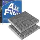 2-Pack HEPA Cabin Air Filter CF10381 Fits for Hyundai Azera/Sonata 2006-2008, Santa Fe 2007-2009, Kia Carnival 2022-2026 Activated Carbon Cabin Filter Replacement 08790-3K000 Car Accessories