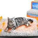 WanpeeGoo Self Warming Pet Bed for Cats & Dogs, Heated Pet Mat, 2.0 Upgraded Thermal Foil Heating Pad, Plush Self-Heating Bed for Crate, Floor, with Removable Washable Cover, Non-Slip, Gray, 18"x27"