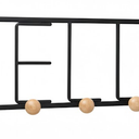 Hello Metal Rach With 5 Hooks Large Shelf 23.62" × 7.09" × 1.97"