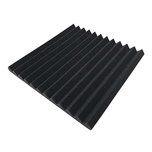 Sound Deadener for Cars Soundproofing Foam Fireproof Material Density Flame Retardant Noise insulation Cotton Absorbing Acoustic Foam rubber 12 Pack Car Sound & Heat Insulation Deadener ( Color : Black ) Size 1ft x1 ft