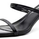 Shoe Land Kitten Heels for Women – Low Heels, Slip-On Open Toe Heeled Mules with 2 Straps, Dressy Short Heeled Sandals for Wedding, Party & Office | Trendy 2025 Size 10