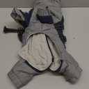 KOESON Four Legged Winter Dog Jacket with Adjustable Buckles, Turtleneck Windproof Fleece Jacket, Reflective Fullbody Puffer Coat Blue Grey Medium