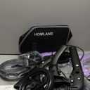 HOMLAND 3 Wheel Walkers for Seniors, Foldable Wheeled Rollator with Cane Hold and Cup Hold, Lightweight Three Wheel Rolling Walker Height Adjustable for Seniors (Purple)