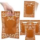 Yexiya 50 Pcs Cielito Lindo Party Candy Bags Bulk Christmas Gift Bags with Handle Cinco De Mayo Favors Barro Candy Sack Talavera Sack for Mexican Xmas Gingerbread Fiesta Party Supplies