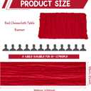 4 Pack 120 Inch Red Cheesecloth Table Runner Boho Rustic Gauze Sheer Romantic 10 FT Long Cheese Cloth Table Runner for Bridal Baby Shower Wedding Party Birthday Holiday Home Easter Decor