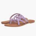 Amazon Essentials Women's Strappy Slide Flat Sandal, 6.5