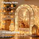 ZSJWL 6 Pack Rechargeable Fairy Lights with Remote & DIY Timer, 7Ft 20LED Mini Battery String Light, Twinkle Silver Copper Wire Lights for Wedding Party Bedroom Christmas Table Decoration(Warm White)
