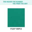 Green Sanding Discs Set, 5-Inch 8-Hole Sandpaper (320 Grit 100pcs)