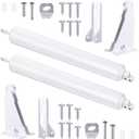 2 Sets Storm Door Closers, Heavy Duty Screen Door Closer, Pneumatic Screen Door Closers kit with Hold Open for Storm(White)