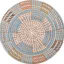 uxcell Wall Basket Decor, Natural Seagrass Rattan Basket Wall Decor, Hanging Woven Flat Basket, Decorative Wall Basket Bohemian Wall Art (35cm - Style 4)