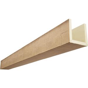 4"W x 8"H x 8'L 3-Sided (U-Beam) Rough Cedar Endurathane Faux Wood Ceiling Beam, Buttercream 4"W x 8"H x 8'L 3-Sided (U-Beam) Rough Cedar Endurathane Faux Wood Ceiling Beam, Buttercream