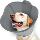 Upgraded Dog Cone Collar for Dogs, Soft Dog Cone with Double-Layer Design, Adjustable Pet Recovery Collar for Dogs After Surgery, Elizabethan Collar (XL, Grey) 
