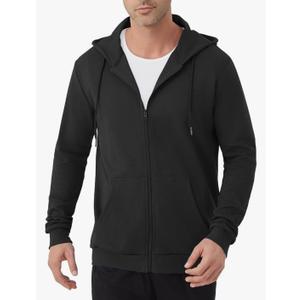 Idtswch Mens Tall Lightweight Hoodies Zip Up Sweatshirt Slim Fit Jacket,  2XL-TALL