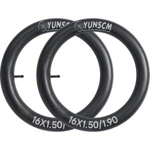 2-PCS 16" Heavy Duty Bike Tire Tubes 16x1.50/1.90 AV32MM Schrader Valve 38/48-305 Inner Tubes 16 Bicycle Tubes Compatible with 16 x 1.5 16x1.75 16x1.90 Bike Tire Tubes