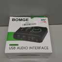 BOMGE mini 2 Channel USB Audio Interface for Recording, Streaming and Podcasting, with XLR/48V Phantom Power,Studio Quality Audio Interface for Guitarist, Vocalist, Podcaster or Producer