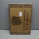 Pink Woven Wicker 3.5 Gallon Fabric Trash Can, Storage Baskets, Waterproof Cute Waste Basket, Decorative Trash Bin for Bedroom, Office, Living Room, Kitchen