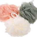 Didiseaon 2pcs Mesh Bath Balls for Shower Soft Body Scrubbers with Hanging Rope Eco-Friendly Pe Material Exfoliating Shower Gel Balls Mixed Colors