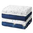 Momcozy Muslin Swaddle Blankets, Ultra Soft Neutral Swaddle Blanket, Breathable Large 47'' x 47'' Baby Infant Newborn Boys Girls Swaddling Receiving Blanket Wraps, Midnight Star Clouds
