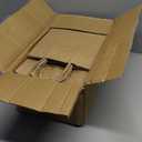 vanhel 100 Pack Brown Paper Bags with Handles,8x4.25x10.5 Inches,Gift Bags Medium Size,Gifts Bag Bulk for Festival,Birthday,Favor,Party,Shopping,Retail Merchandise.