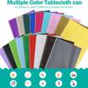 2 x tujol Yellow 6 Pack Plastic Table Cloth 54" x 108", Disposable Tablecloths Rectangle Table Cover, Plastic Tablecloths for Parties