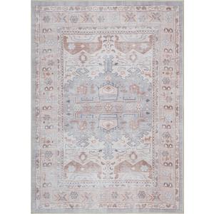 Turkish Rug. Washable Vintage Oriental Antique Inspired Traditional Doormat Small Modern Area Rugs Luxury Entryway Entry Bedroom Bathroom Kitchen (403CC, 9' x 12')