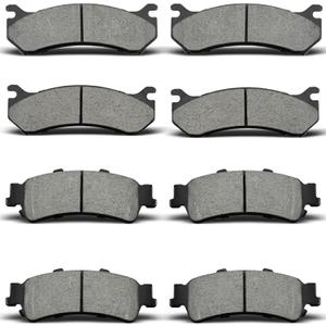 8pcs Ceramic Front Rear Brake Pads Compatible with Chevy Astro Avalanche Silverado 1500 HD Suburban 1500 Tahoe, for GMC Safari Sierra 1500 HD Yukon/Yukon XL 1500