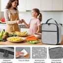 Lunch Box for Men - Reusable Lunch Bag Men Adult Women- Insulated Small LunchBox (Grey) (Gray)