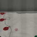 XAMSHOR 24 Inches Christmas Tree Skirt, Embroidered Burlap Xmas Tree Skirt with Colorful Pom Poms, Indoor Outdoor Holiday Decorations, White