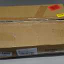 Rustic 3-Tier Console Table with Open Shelves Narrow Entryway Table with Curved Metal Frame Slim Sofa Table for Hallway Living Room or Foyer (Rustic Brown)