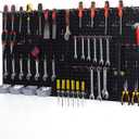 Pegboard Smith 48x24 inch Black Metal Pegboard Kit for Wall Organization with Hooks, Garage Storage Bins, and Utility Tool Board, Efficient Tool Organizer Peg Board