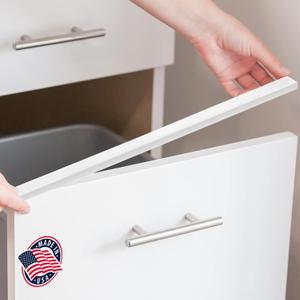 Cabinet Hero Slimline Cabinet Edge Protector - Prevents Chipping, Wear, Discoloration - Drawer Edge Guard, Bumper for Drawer - Easy Slip-On Installation - 3/4" Thick, 24" Length, White, Pack of 4