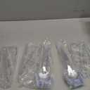 18 Pcs Clear Plastic Serving Utensils Set - 6 Clear Plastic Serving Spoons, 6 Tongs And 6 Forks - Heavy Duty Disposable Serving Utensils Set For Parties