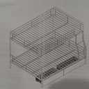 Full XL Over Queen Metal Bunk Bed with 2 Drawers, Black