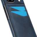 Case for Google Pixel 8A Cover Slim Sleek TPU & Hard PC Leather Case for Google Pixel 8A Cover Wallet Card Holder Scratchproof Anti-Drop Women Man Cover Compatible with Google Pixel 8A (Blue)