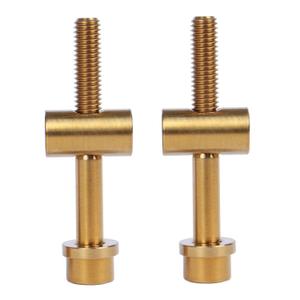 2PCS Titanium M5x40mm Bolt Nut Washer Bicycle SeatPost Fixed Bolt (Gold)