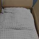 Bedsure 100% Cotton Twin XL Blanket for Spring Summer, Soft Waffle Weave Bed Blanket, Thin Lightweight Breathable Cotton Bedding, College Dorm Room Essentials for Girls, Guys, Linen, 66" x 90"