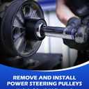 Orion Motor Tech Power Steering Pump Pulley Puller Installer Tool Set, Pump Pulley Remover Installer Tools Compatible with Ford, GM, and Chrysler