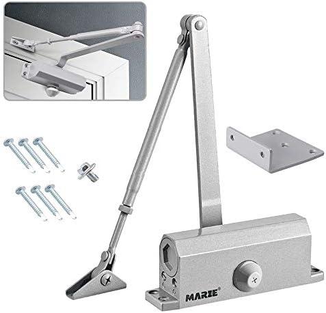 Marie Automatic Door Closer，Adjustable Closing Speed Door Closer for 55-100 lbs Residential and Commercial Light Doors，with Installation Video EN1154 Certification