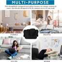 HunnmingRe Cervical Pillow Case Cover Comfortable and Breathable Memory Foam Cervical Neck Pillow Case Cover with Zipper(Black,Queen Size)